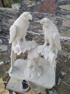 Marble Parrot Statue