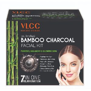 VLCC Activated Bamboo Charcoal Facial Kit For Purified- Balanced &amp; Glowing Skin(60gm)