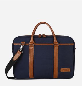 Phoenix Navy Blue and Tan Briefcase