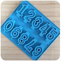 0 To 9 Numbers In Blocks Silicone Chocolate Candy Ice Candle Soap Jelly Mould