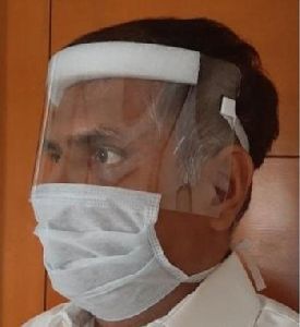 Face Shield and Surgical Mask Attached