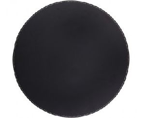 Black Leather Round Placemats