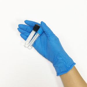 blue medical examination disposable nitrile gloves