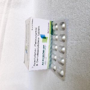 Aceclofenac, Paracetamol and Serratiopetidase Tablets.