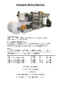 Automatic Paper Ruling Machine