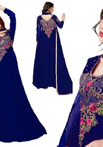 Blue Silk Gown