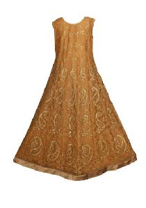 Golden Soft Net Gown