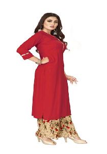 Red Rayon Kurti