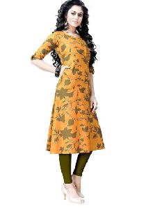 Yellow Cotton Kurti