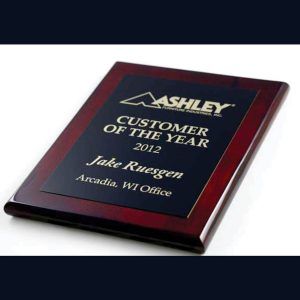 Customer Of The Year Plaque Trophy