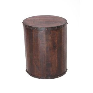 Mango Wood Round Drum Coffee Table