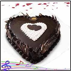 Heart Shape Chocolate Truffle Cake
