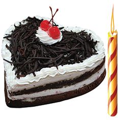 Heart Shaped Black Forest Cake