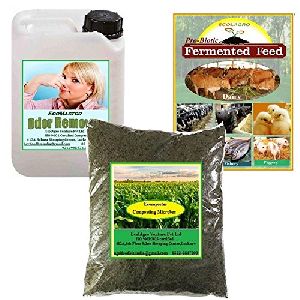 Eco Master Odor Remover 40 kg Pack of 1, Ecomposter Composting Microbes Pack of 1 & Pro Biotic Ferme