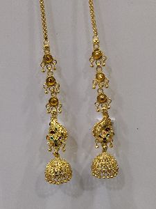 Brass Peacock Earings