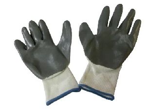 White And Grey Nitrile Coated Hand Gloves, Size: 6 Inches at Rs 12/pair in  Ghaziabad