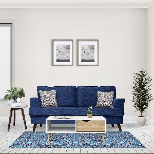 Blue Joy Three Seater Sofa