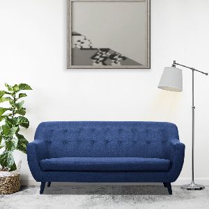 Blue Swiger Three Seater Sofa