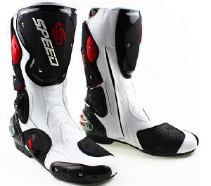Microfiber Leather Motorcycle Boots