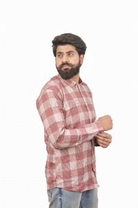 Pink Casual Checks Shirt