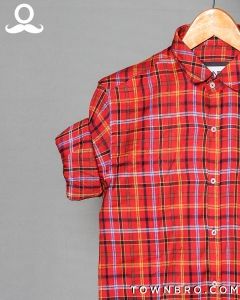 Red Casual Checks Shirt