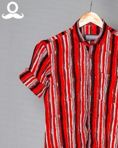 Red Stripes Full Sleeves Shirt