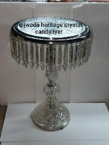 crystal glass table