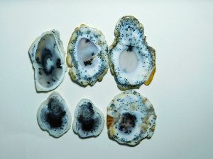 Wholesale Natural Dendrite Agate Slice Semi Precious Gemstone