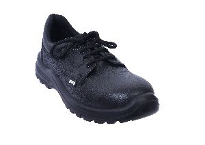Black Leather Coffer Safety Shoe