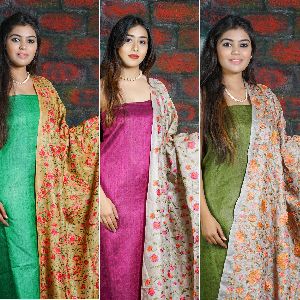 ladies embroidered unstitched suits
