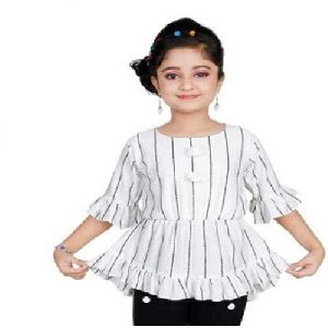 Printed Girls Comfort Cotton Top, Supply Type : Quick