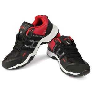 HRV SPORTS Mens Black and Red Running Shoes