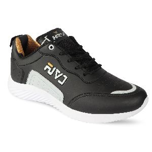 HRV SPORTS Men's Black &amp; Gold Running Shoes