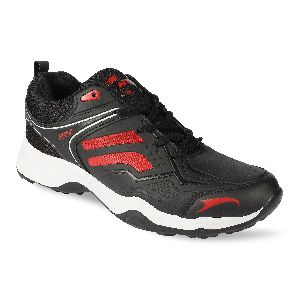 HRV SPORTS Men\'s Black & Red Running Shoes