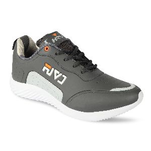 HRV SPORTS Men's Grey &amp; Orange Running Shoes