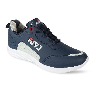 HRV SPORTS Men\'s Navy Blue & Red Running Shoes