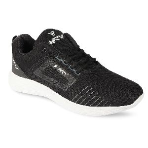 HRV SPORTS Men's Black & White Running Shoes