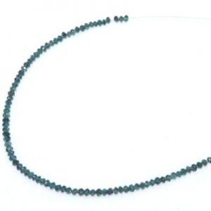 32 Inch Natural Blue Color Diamond Beads