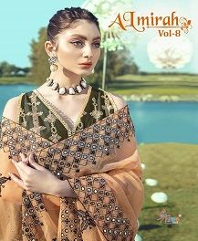 SHREE FAB ALMIRAH VOL 8 Pure Cotton Embroidered Pakistani Suits Collection