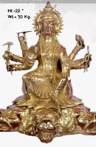 Brass Statue of goddess barah