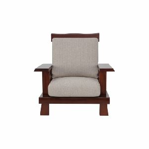 Rajtai Wooden Designing  Chair with Cushion Seat