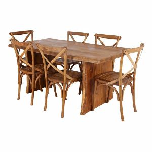 Rajtai Wooden Dining Chair and Table Set for Cafe / Restaurant