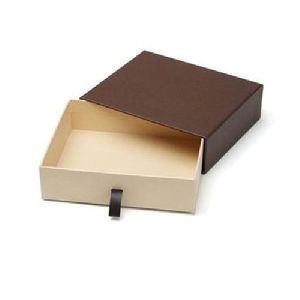 Brown Rigid Paper Board Jewellery Box