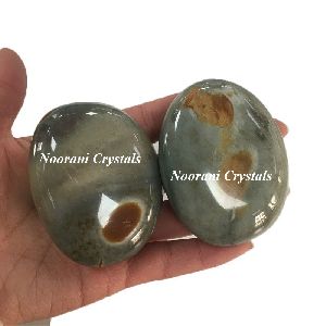 Natural Stone Polychrome Jasper Palm Stones Pocket Stones