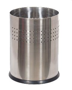 Stainless Steel Twin Band Perforated Dustbin