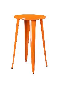 24-inch Round Metal Bar Height Table