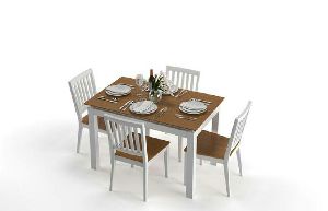 4 Seater High Dining Table Set with 4 Chairs