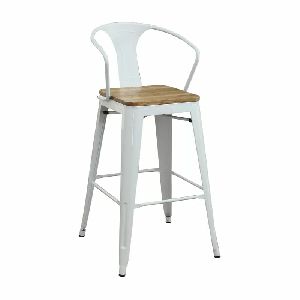 Bar Height Chair with Wooden Top