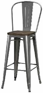 Bar Height Chair with Wooden Top