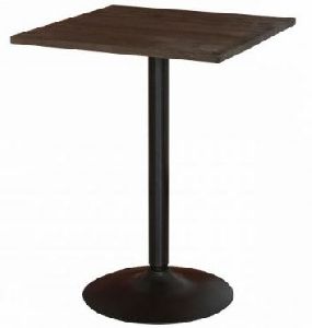 Casting Round Iron Base Wooden Top Dining Table